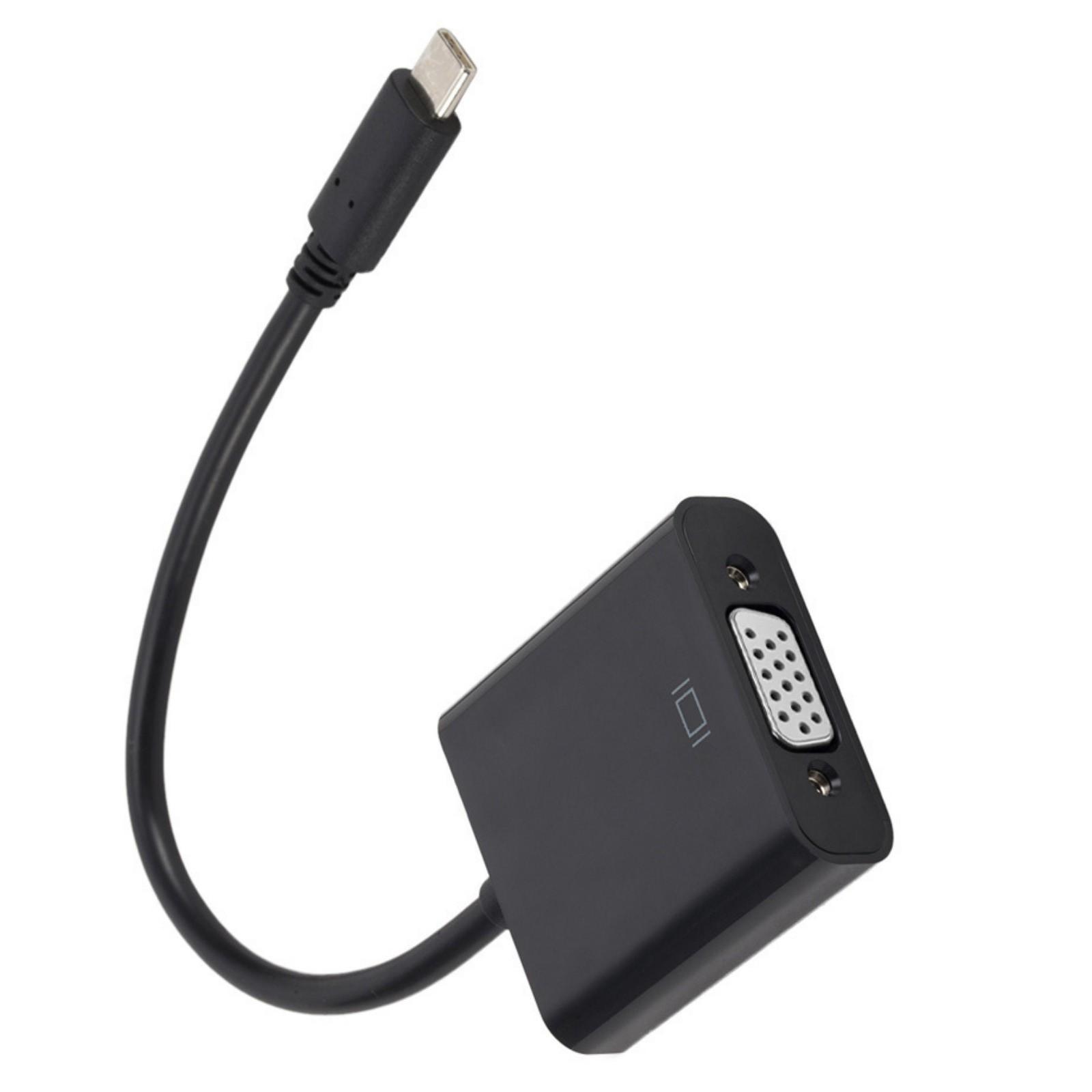 

Кабель-адаптер Type C на VGA 15-контактный D-sub гнездо-гнездо шнур для ноутбука ПК монитора проектора