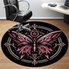 1 alfombra redonda de mandala de mariposa para oficina, debajo de sillas de oficina, dormitorio, sala de estar, decoración del hogar, decoración de habitación, disponible en varios tamaños