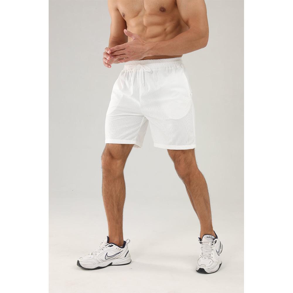 

Летние однотонные спортивные штаны с эластичной резинкой на талии, вельветовые простые шорты, мужские шорты, повседневные брюки S белый
