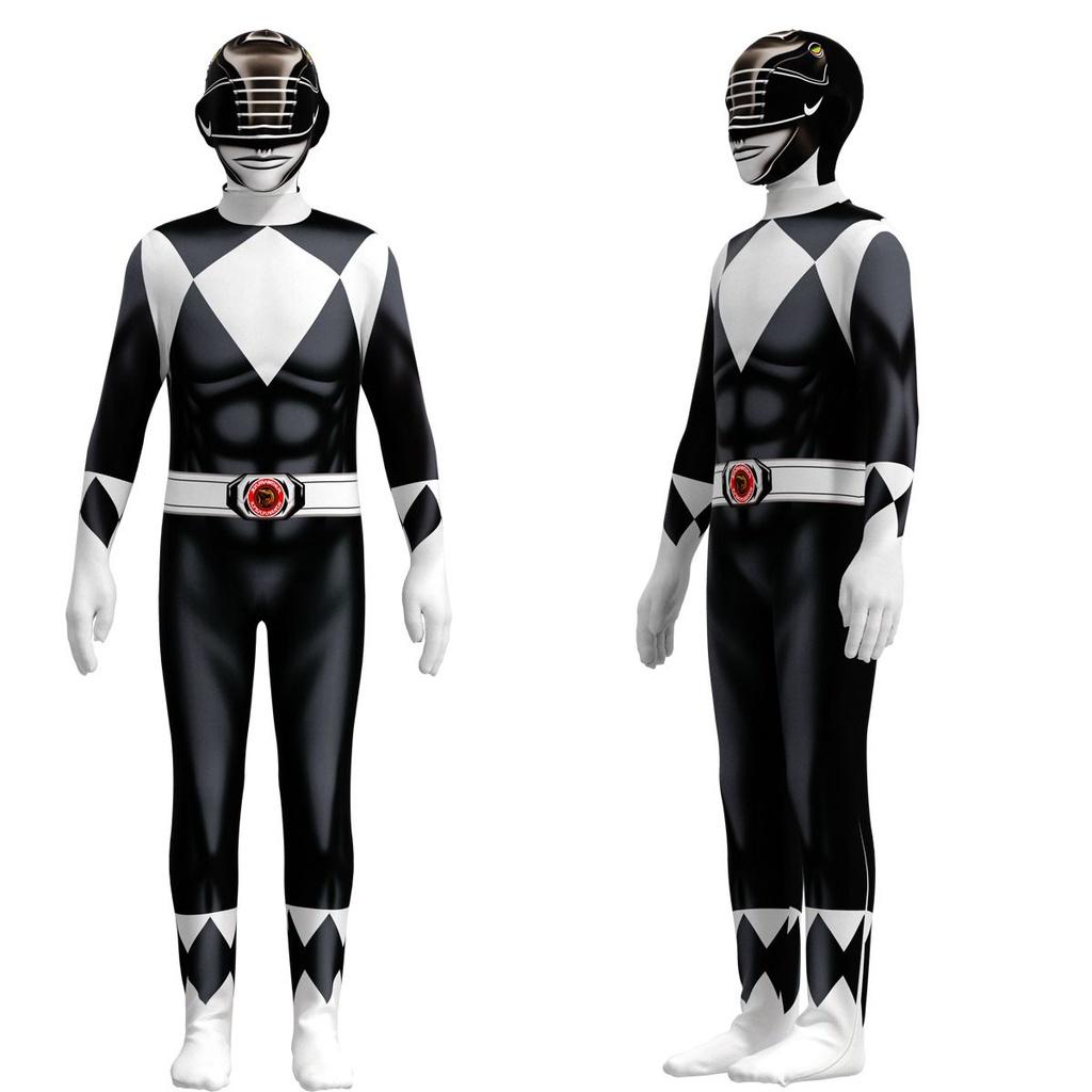 Power Rangers Costume Kids Adult Cosplay Fancy Dress Party Jumpsuit Superhero
