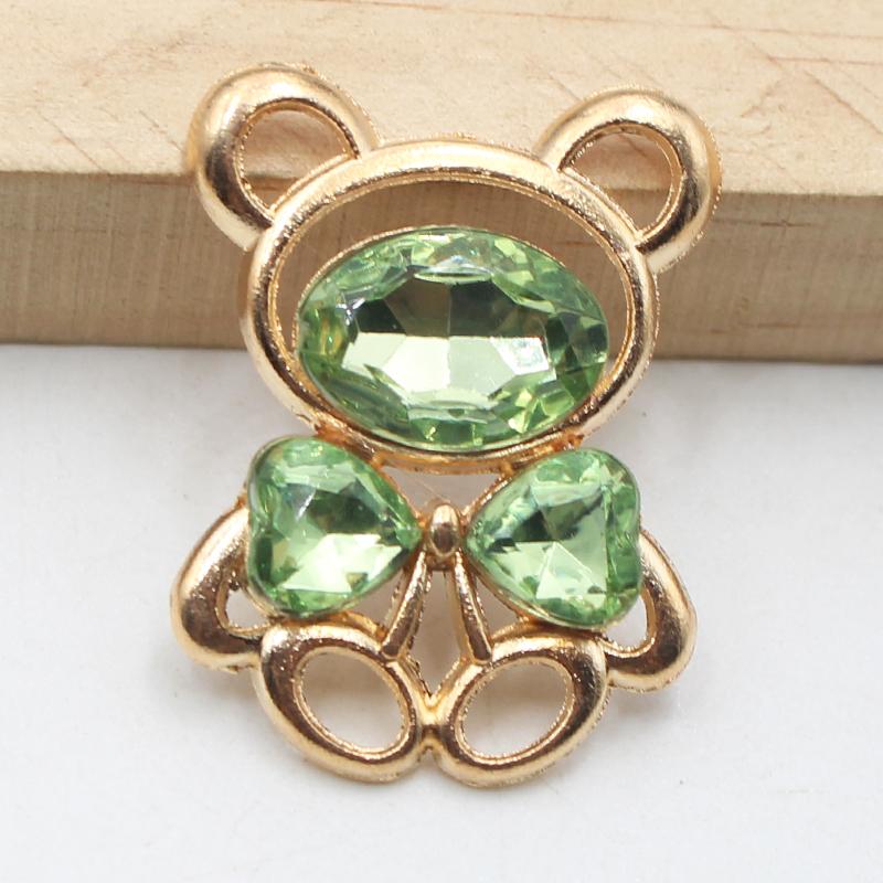 10pcs25 * 30MM Fashionable And Cute Alloy Teddy Bear DIY Accessories Hair Accessories Cartoon Phone Case Hole Shoe Accessories