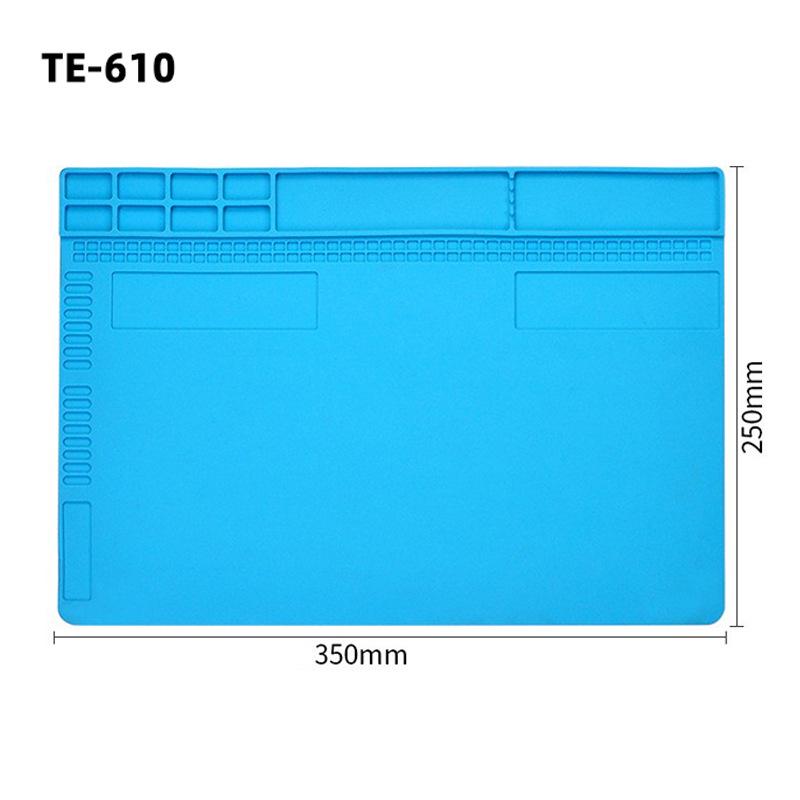 Heat-Resistant Magnetic Silicone Repair Mat for Electronics with Screw Holders and Soldering Stations