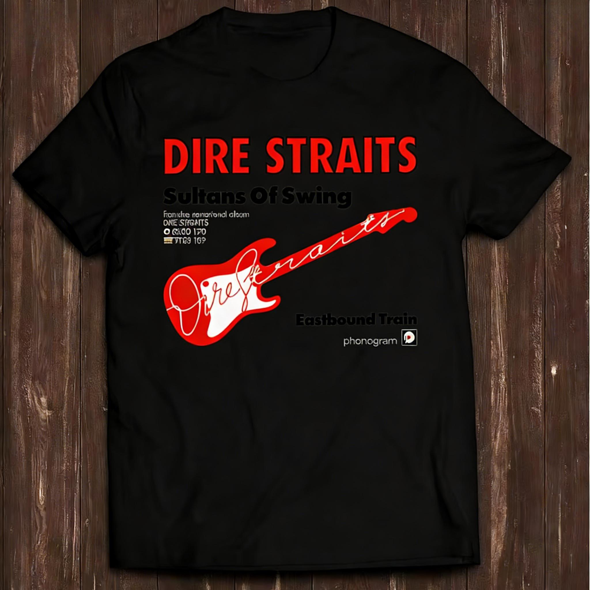 

Dire Straits Music Guitar Rock Music Funny Movie Cool Meme Gift Top T Shirt 2026 Spring summer new Mens Shortsleeved top 2XL