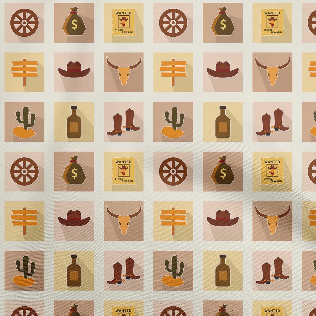 oneOone Bavlněný popelín Šedá látka Kovbojské šicí potřeby Potisk Šicí látka na metr 42 palců