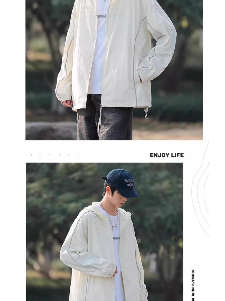 WASSUP Men's 2025 Summer Sun Protection Windbreaker - Anti-UV, Ice Silk, Quick-Dry, Lightweight