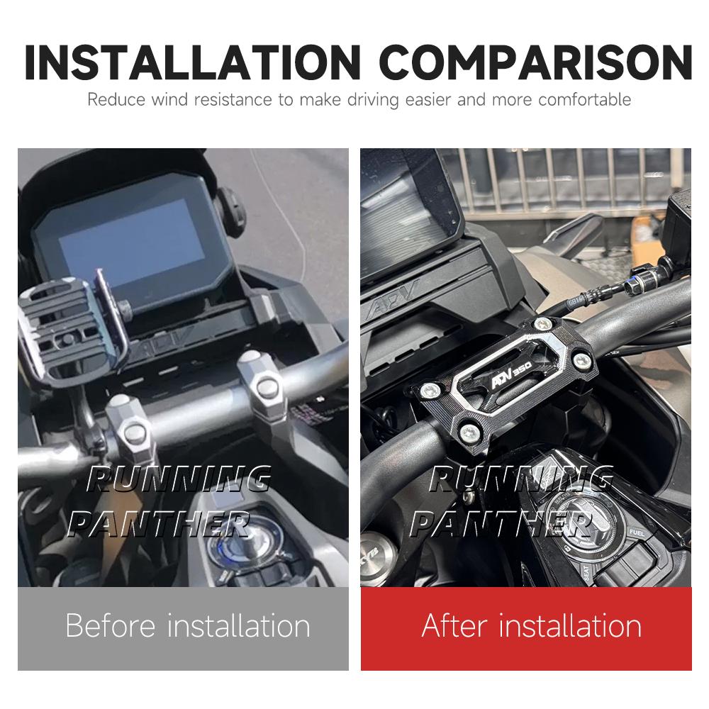 For Honda ADV 350 350adv 350ADV 2021-2025 NEW Motorcycle Handlebar Clamp Cover Handlebar Fixing Cover Modification Accessories