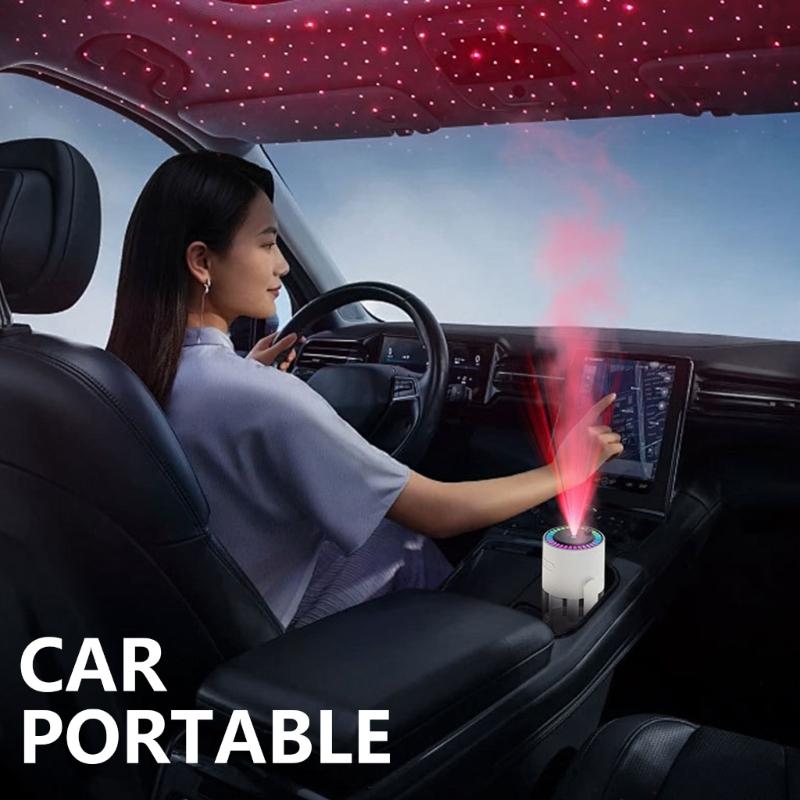 Bedroom Humidifier Colorful Light Quiet Humidifier Plastic Texture Portable Humidifier Suitable for Car and Living Space