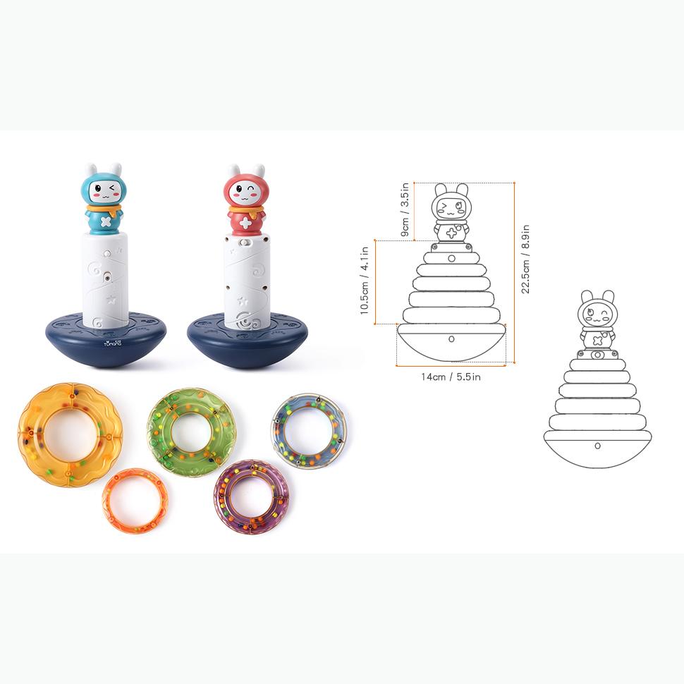 TUMAMA Toddler Stacking Toy with Light and Music, Stacks of Circles STEM Montessori Toy, Birthday Gifts for Boys and Girls