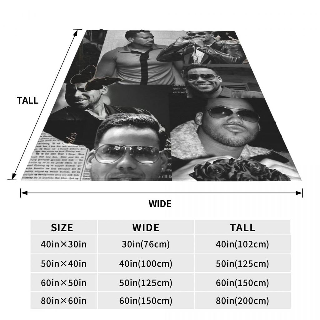 Latin Singer Romeo Santos Blanket Soft Warm Flannel Throw Blanket Bedspread for Bed Living room Picnic Travel Home Couch