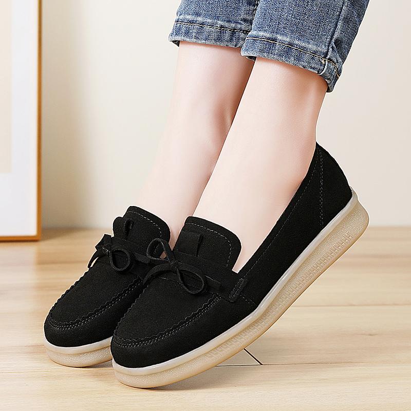 Damen Mokassins Fahrerschuhe Komfort Freizeit Krankenschwester Loafer Laufschuhe Sommer Braun Schwarz Schuhe Übergröße