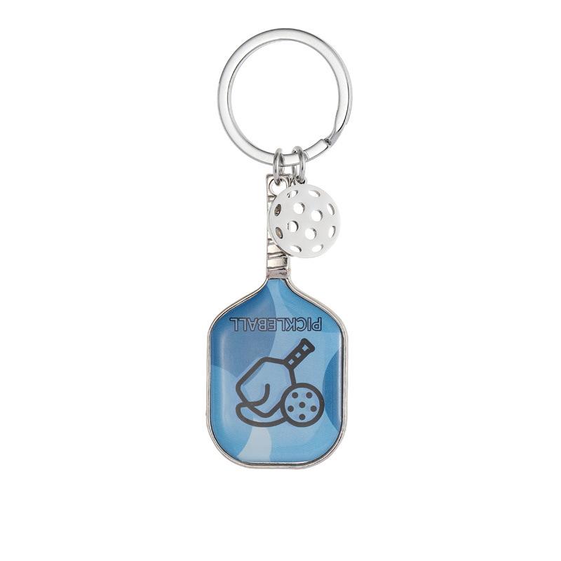 3D Metal Sporty Pickleball Keychain For Women Key Ring Pickleball Racket Keychain Key Holder Keychain Bag Pendant