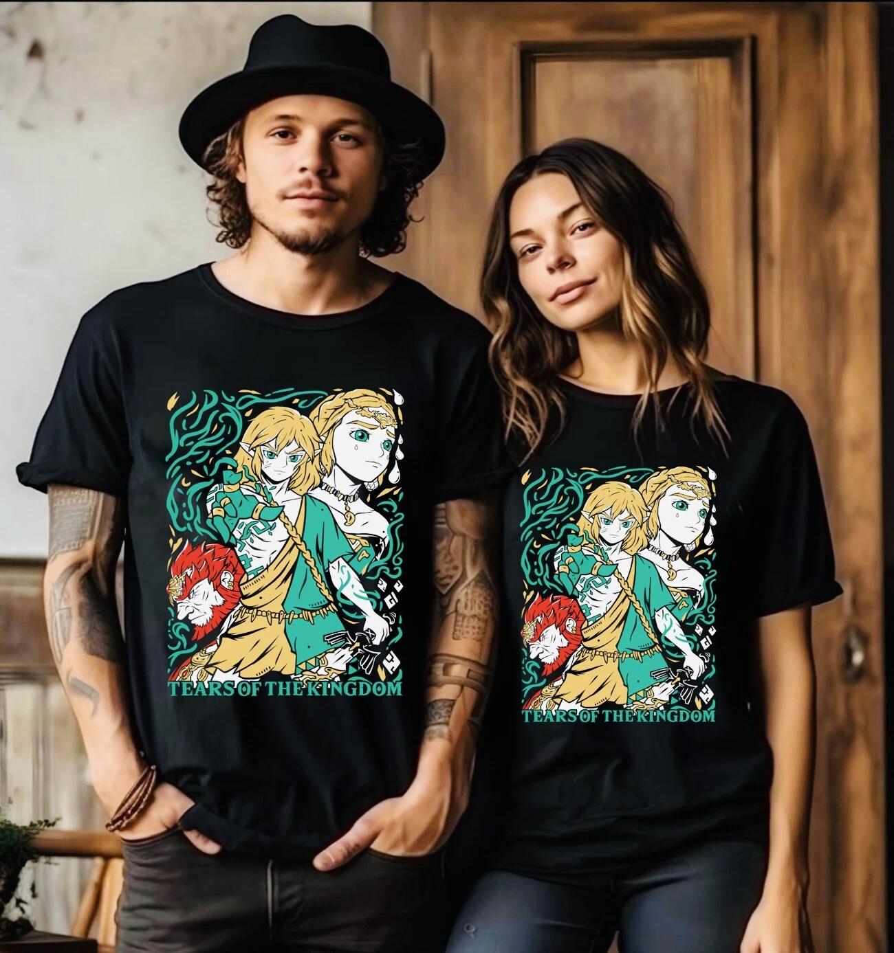Anime t shirts,Legend of Zelda Link T-Shirt Zelda Hylian Crest Gifts Funny Shir 4XL