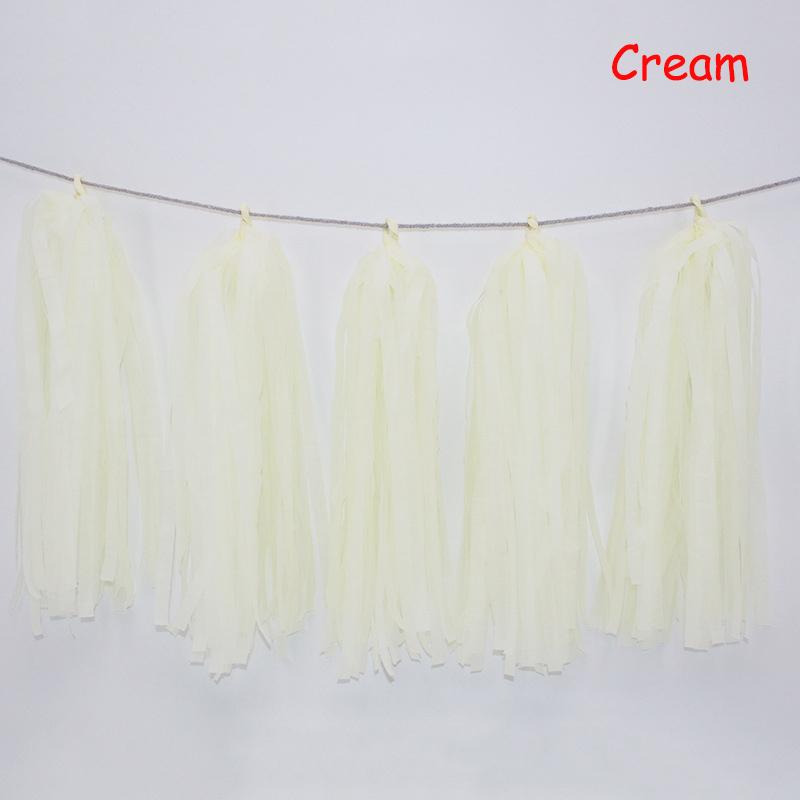 Wedding Party Decoration Color Paper Tassel Garland Bride To Be Birthday Decor Baby Shower Girl Slingers Mermaid Party Supplies