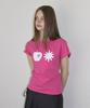 Nyuyogwogseu Apple Print Short Sleeve T-Shirt_Hot Pink