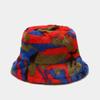 European and American Creative Hats for Women, Autumn and Winter New Colorful Numbered Print Bucket Hats, Versatile and Fashionable Outdoor Outing Pot