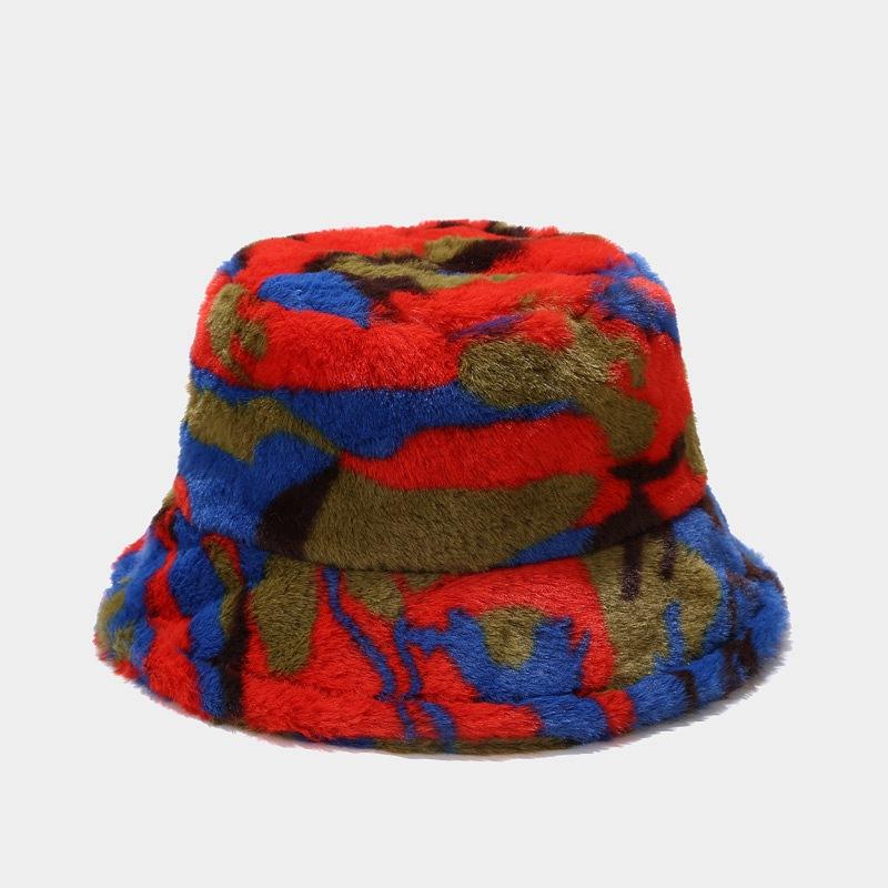 European and American Creative Hats for Women, Autumn and Winter New Colorful Numbered Print Bucket Hats, Versatile and Fashionable Outdoor Outing Pot