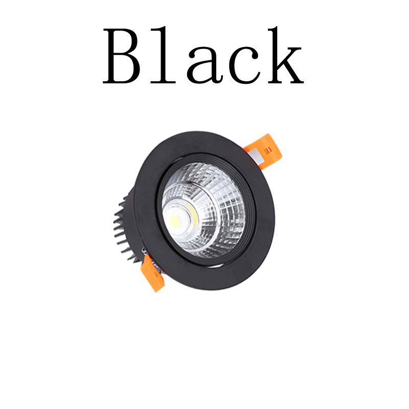 

Tricolor Anti Glare Recessed LED Downlights 3W 5W 7W 9W 12W 15W 18W COB Ceiling Lamp Spot Lights AC85-265V +Led Drive 3W&Natural white 4000K чорний