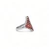 Garnet Ring: Dainty 925 Sterling Silver Bohemian Ring