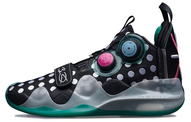 Li Ning WOW 8 Fabric Cushioning Slip Resistant Abrasion Resistant Breathable Rebound Mid Top Basketball Shoes Men's ABEP001-11