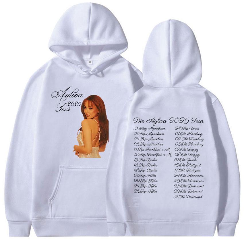 Die Ayliva Tour 2025 Print Hoodie Men Women Casual Fleece Fashion Clothing Sweatshirt Retro Long Sleeve Pullover Hoody Fans Gift