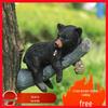 Black Bear Climbing for Honey Resin Craft Outdoor Garden Pendant