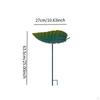 Bird Baths for Outdoors,Bird Feeder Bath,Leaf Shape Detachable Pole Birdfeeder with Metal Stake