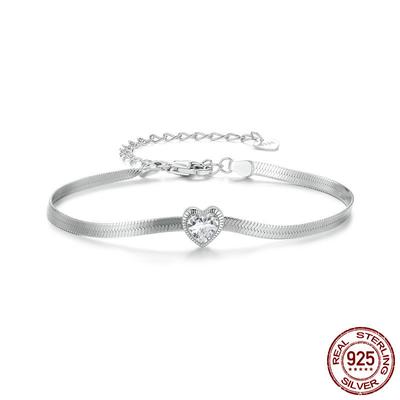 Original Sparkling Love Zircon Bracelet for Women, Simple, Light, Luxurious and High-end S925 Sterling Silver Bracelet Jewelry