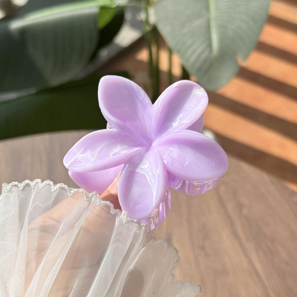 Frangipani Fresh and Sweet Egg Flower Hair Claw Back of Head Disc Hair Shark Clip Hair Ornament Claw Hair Clips for Women