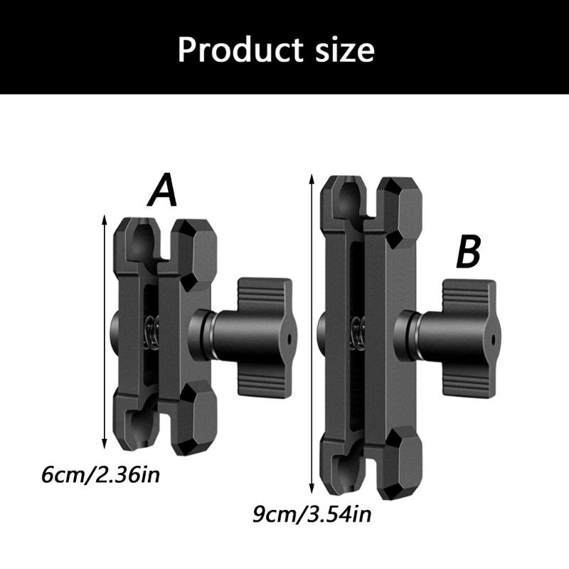 17mm Ball Head Connector Arm Quick Detach Suitable For Action Cameras Aluminum Alloy Support Clamp Quick Install Design