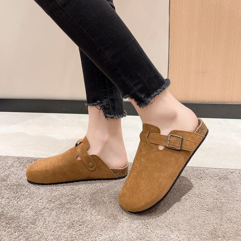 Baotou Slippers Female Couple Cork Drag Wish Large Size Shoes Casual Half Drag Lazy Shoes Tide
