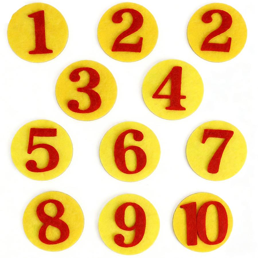 1-10 Digital Snail Cartoon Felt School Mathematics Teaching Aids Color Number Cognitive Felt Teaching Tools School Supplies