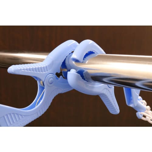 NK Bath Towel Hanger, Holds 5 Towels (Includes 10 Towel Clips), Light Blue