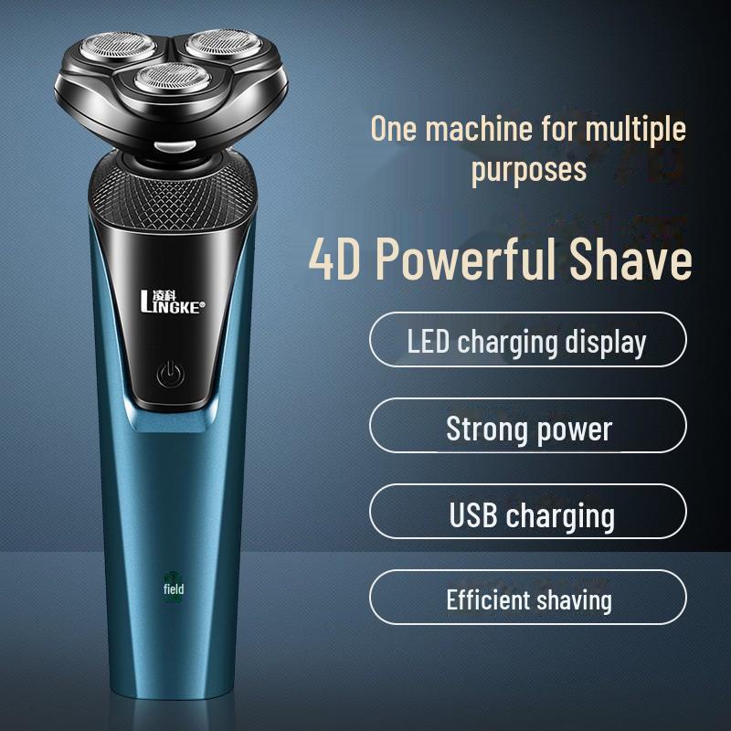 Linke 8806 Washable USB Three-Head Electric Shaver & Multi-Function Razor