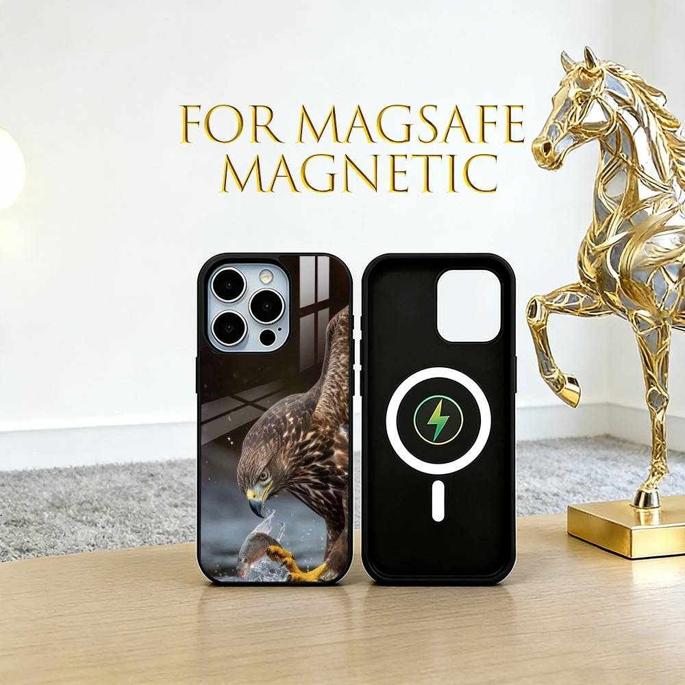 Eagle Phone Case For iPhone17,16,15,14,13,12,11 Plus,Pro Magnetic with Magsafe Wireless Charging