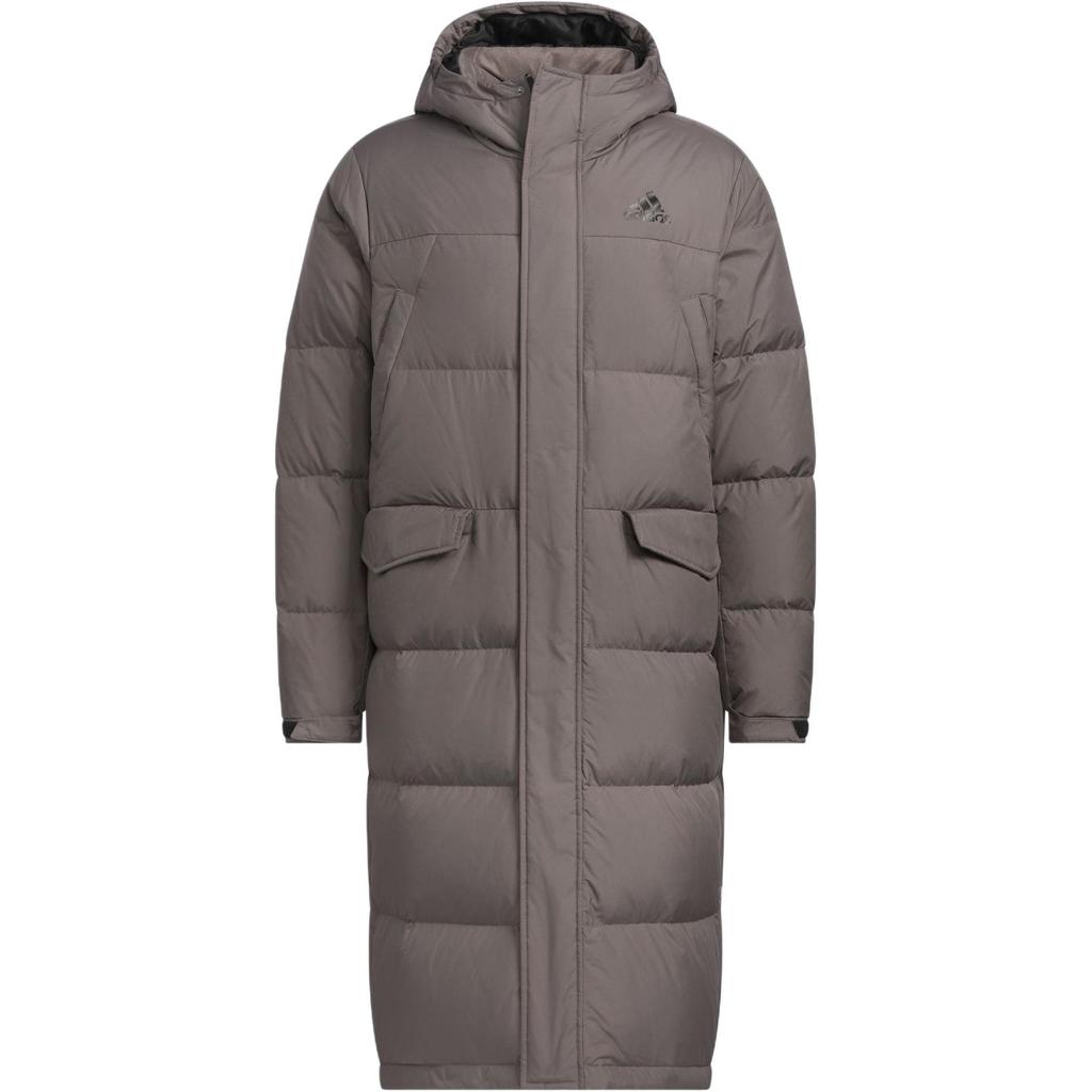 Adidas Lang Dun Komfortabel Lang Varm Allsidig Dunjakke Unisex Yttertøy Kullgrå JW6741
