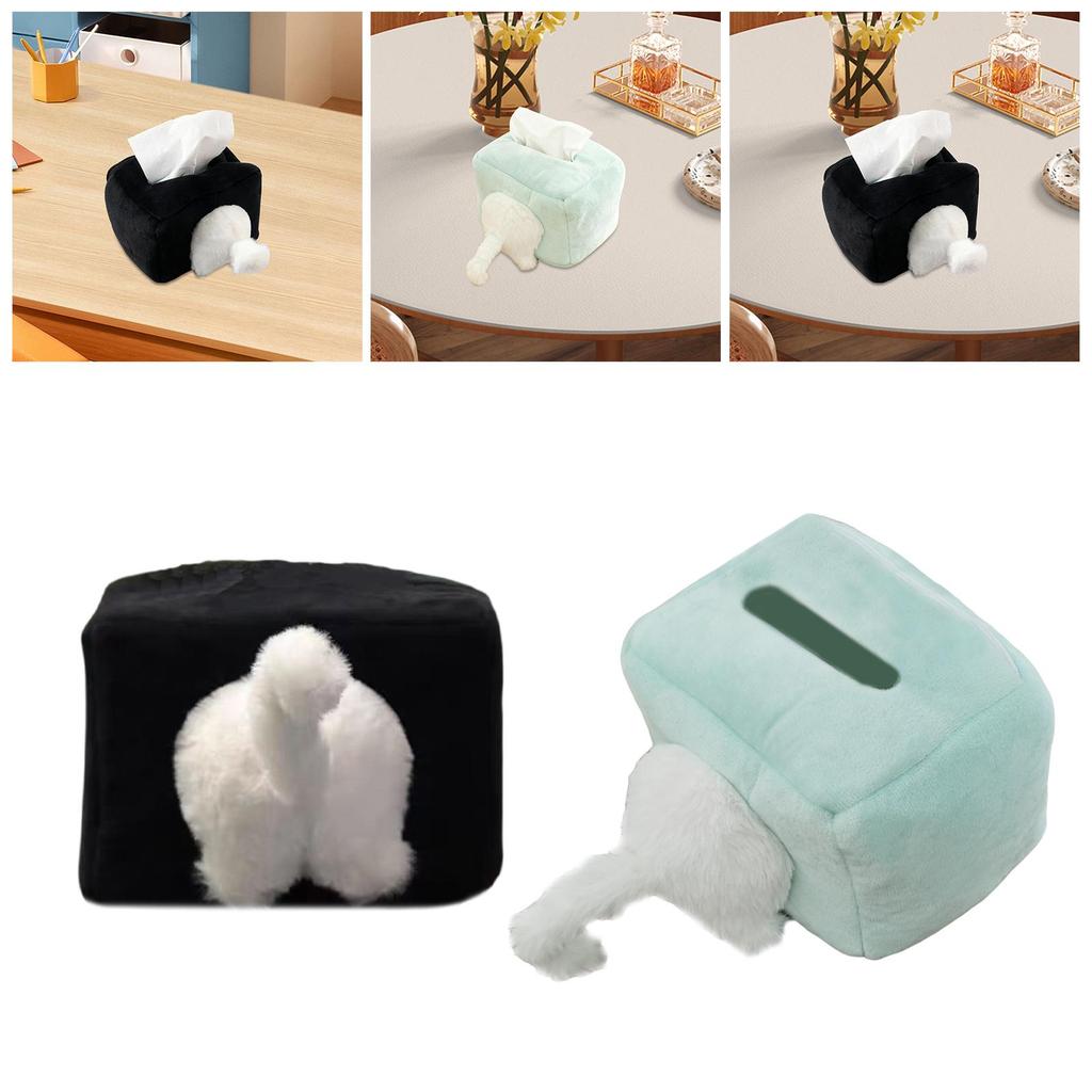 Cute Tissue Box Cover Paper Storage Creative Home Decor Napkin Box Tissue Case for Bathroom Desk Kitchen Countertop Vanity