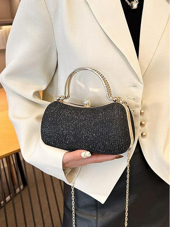 Bolsa de Ombro Transversal de Festa da Moda 2025 com Design de Corrente