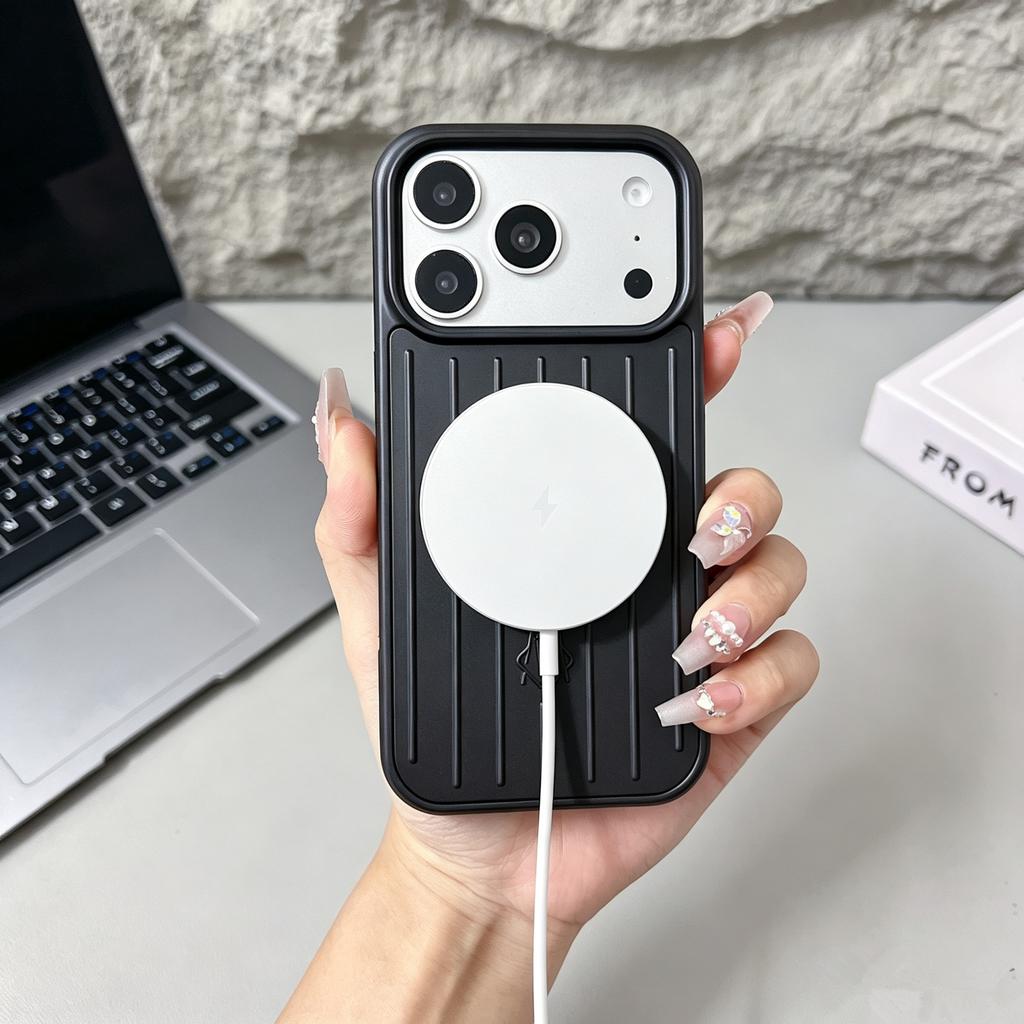 Fashion 3D Luggage Hard PC Magnetic Phone Case for IPhone 18 Pro Max 17 16 15 14 13 Pro Shockproof Anti Scratch Full Coverage Protection Cover