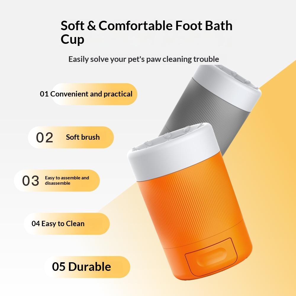Pet's Foot Washing Cup Dog Goes Out To Clean The Dog with Beauty Claw Artifact Intelligent Automatic Foot Bath Tool.