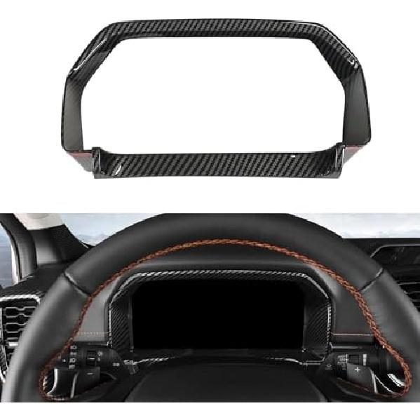 Dash Board Instrument Panel Dial Trim Cover Frame, Compatible with Ford Ranger 2023 2024, Center Control Dashboard Moulding Stickers, Dashboard