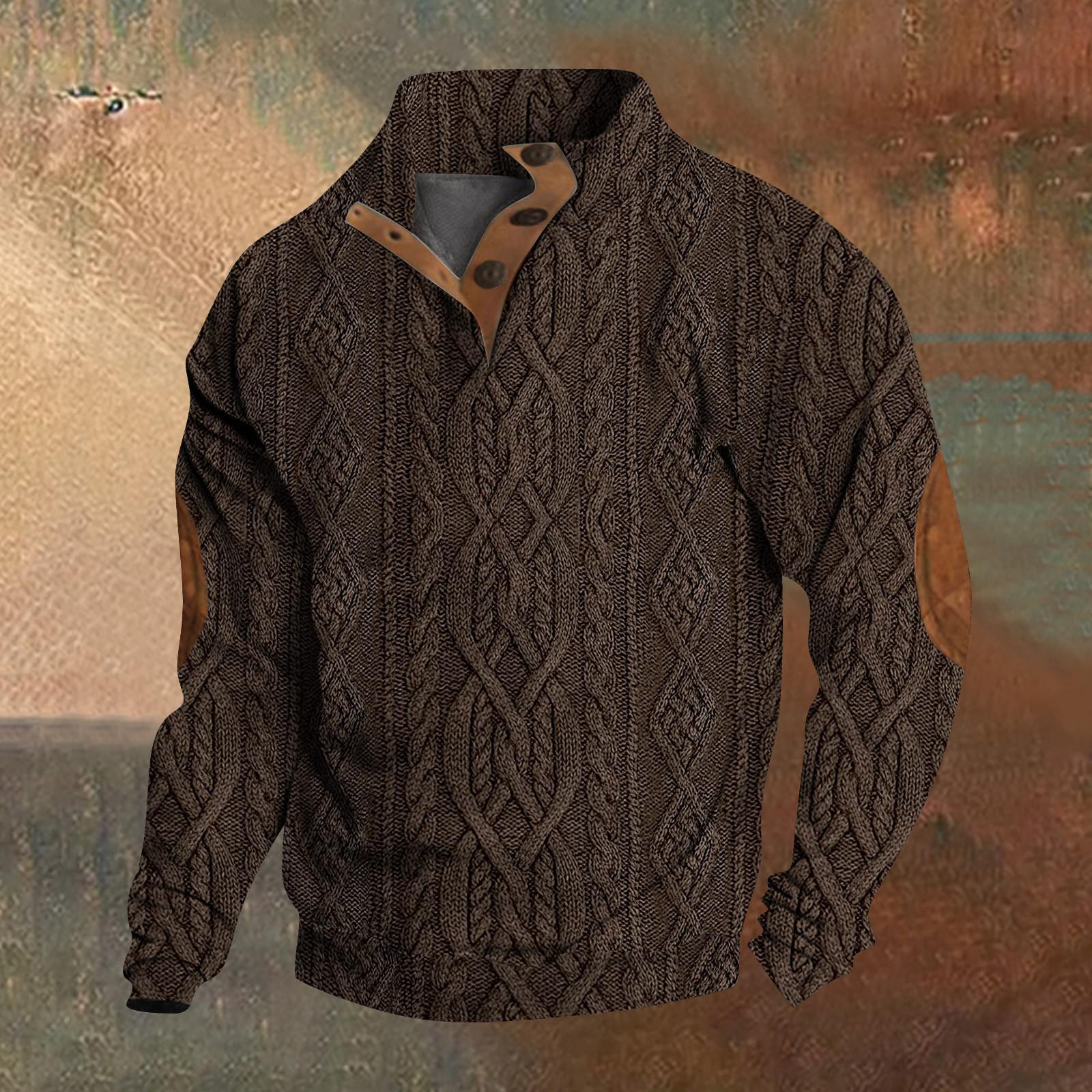 

Весенне-осенняя мужская толстовка с воротником-стойкой на открытом воздухе, повседневные свитера, топы XXXL кофейный