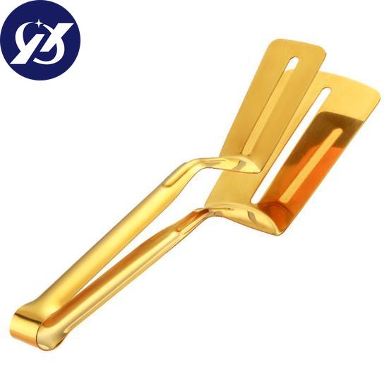 Edelstahl-Lebensmittelklammer, hohler langer Anti-Rutsch-Griff, Verbrühschutz, multifunktionales Steak, Fleisch, Fisch, Braten, Grillen, Servierklemme, Zange, Spachtel