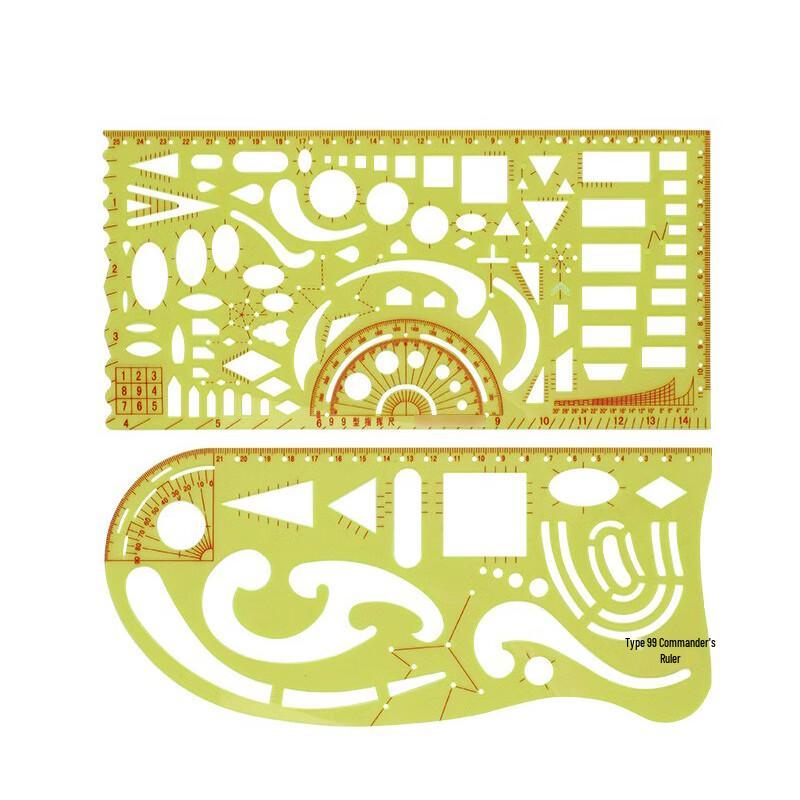 Type 99 Commander Map Drawing Ruler Set