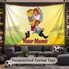 Wall Hanging Tapestry Custom NameBibi Blocksberg Pattern Personalized Printed Fabric Wall Decor