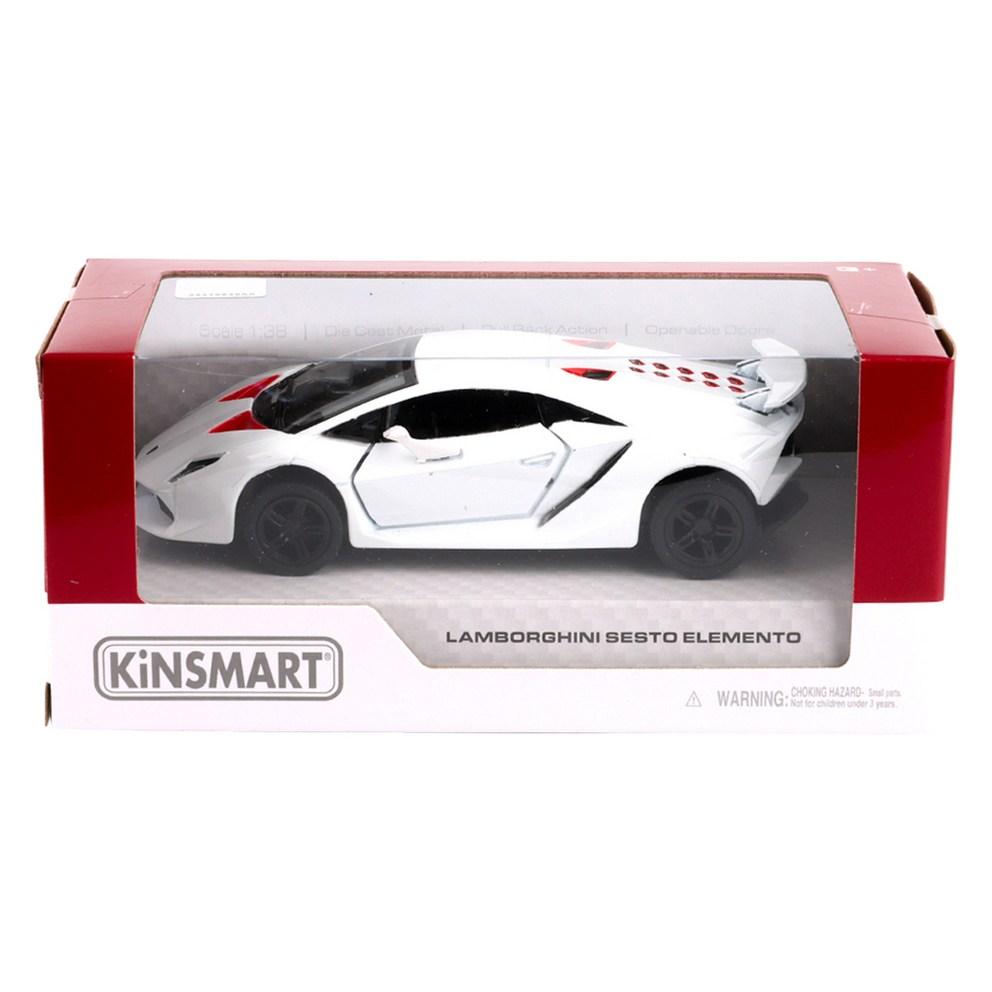 Kinsmart Lamborghini Sesto Elemento Die-Cast Model Car, White (KT5359)