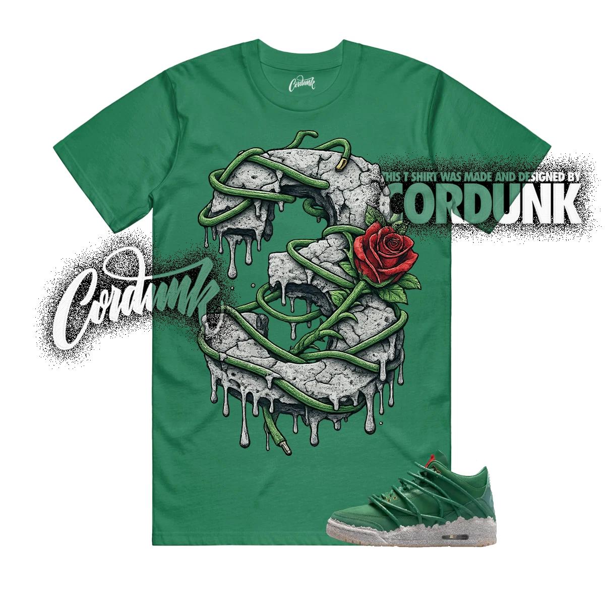 

3 Concrete Rose Fir Green Red Cement Grey Teyana T Shirt Match THREE 2XL