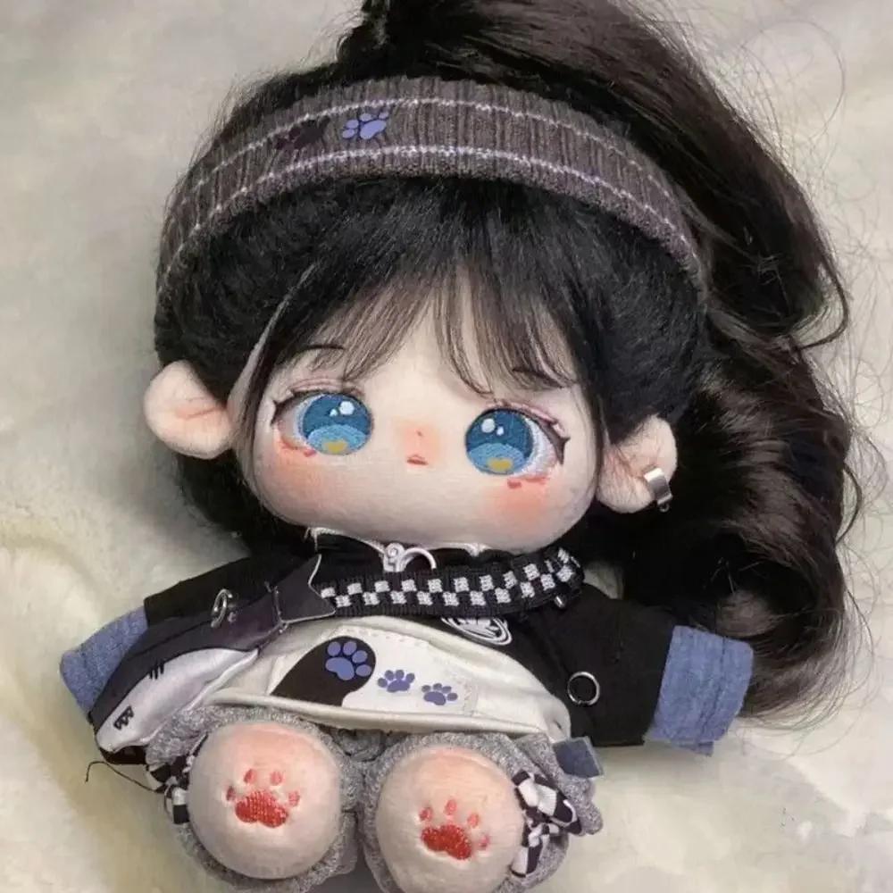 20Cm Change Clothes  Toy Cute Sweet Girl Birthday Kawaii Sweet Girl White Fried Hair  Stuffed Doll Body Gift Dolls