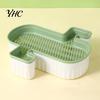 Cat Grass Planting Box Hydroponic Planter Detachable Bottom Fine Filter Hole Double Self-watering Layer Soilless Catnip Snack Growing for Garden