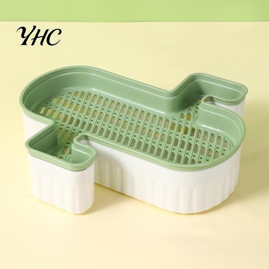 Cat Grass Planting Box Hydroponic Planter Detachable Bottom Fine Filter Hole Double Self-watering Layer Soilless Catnip Snack Growing for Garden