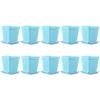10PCS Square Mini Flowerpot Candy Colors Plastic Plant Pot Drainage Holes Tray Succulent Pot Indoor Outdoor Garden Nurseries ZYF
